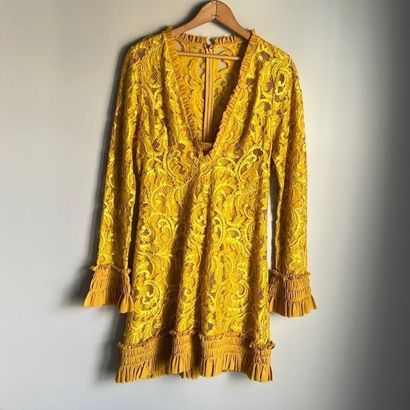 Alexis Yellow Mini Dress - Picture 2 of 13